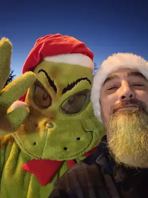 The Grinch celebrating at Christmas in Middletown